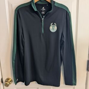 Bucks Black and Green Quarter-Zip Pullover